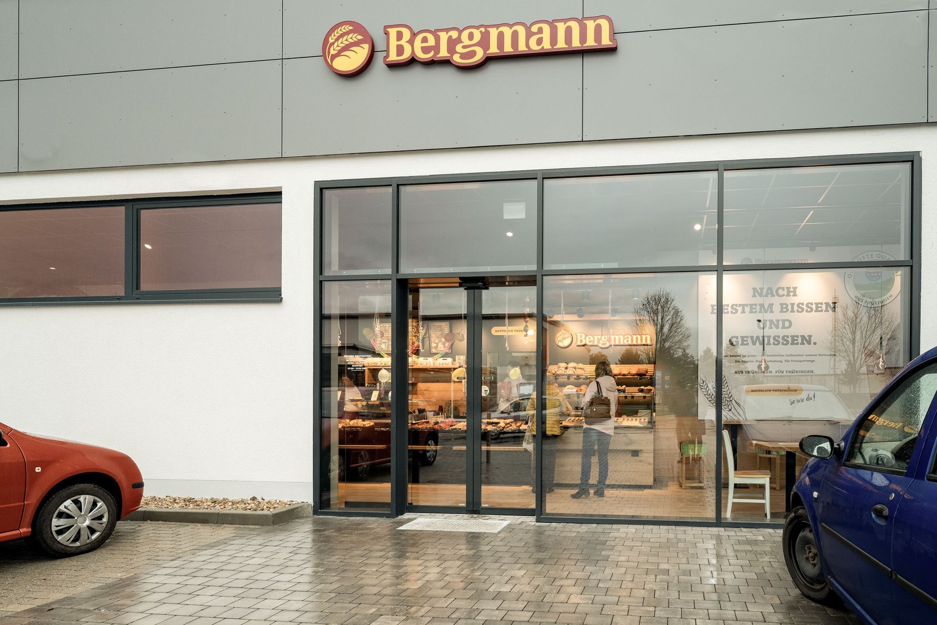 Bäckerei in Apolda mit einer automatischen Schiebetür