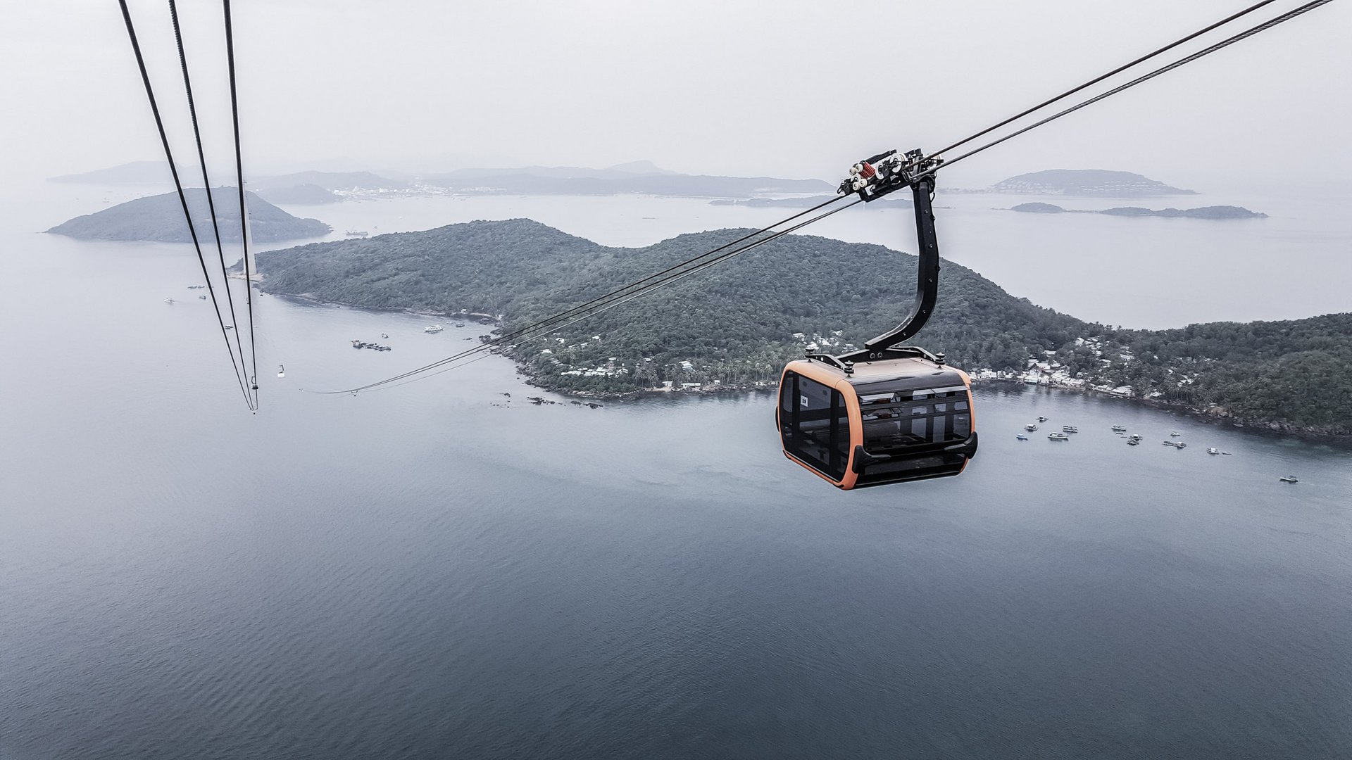 Gondelbahn Phu Quoq in Vietnam mit automatischen Sonderlösung Schiebetüren