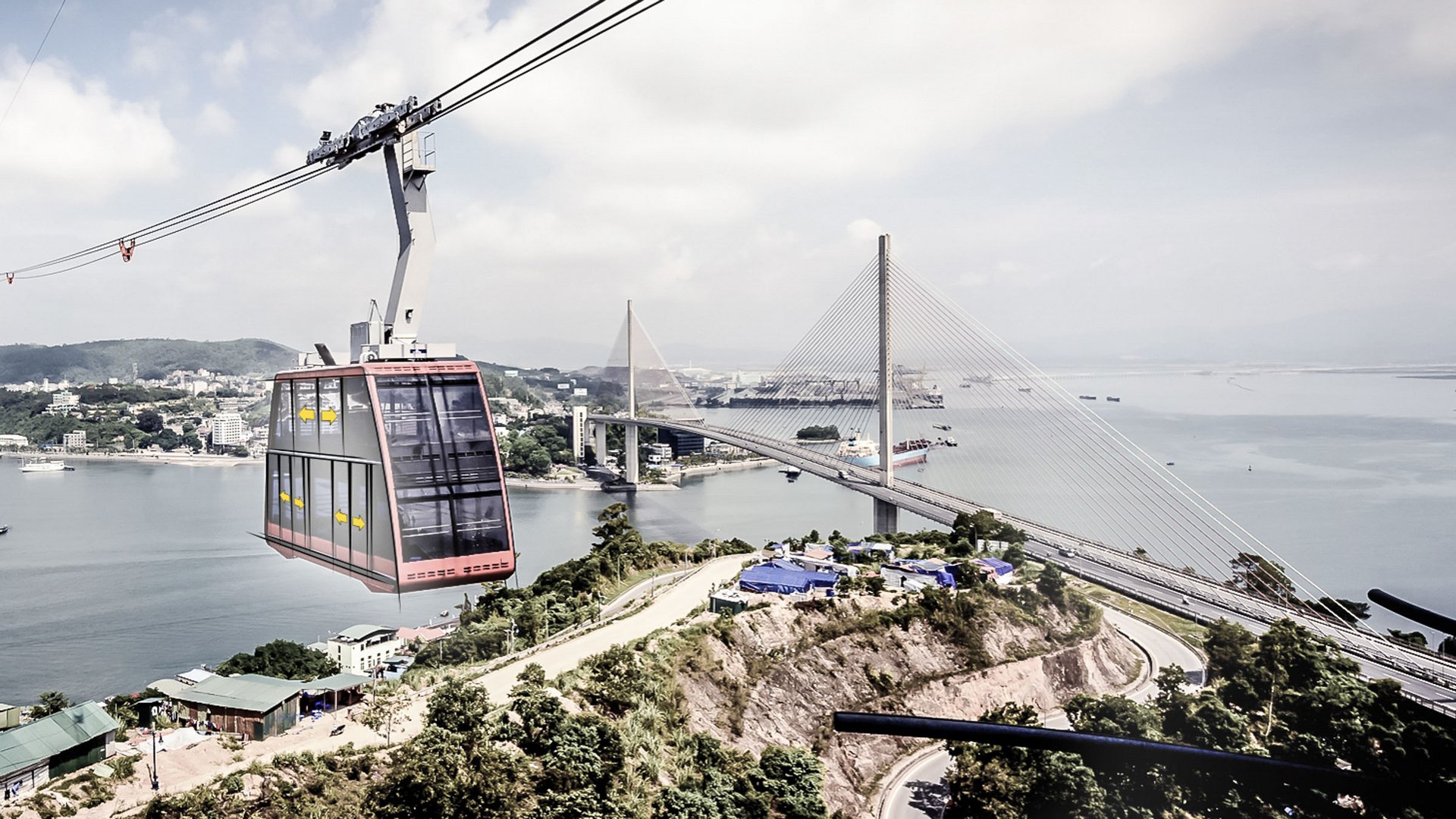 Gondelbahn Halong Bay in Vietnam mit automatischen Sonderlösung Schiebetüren
