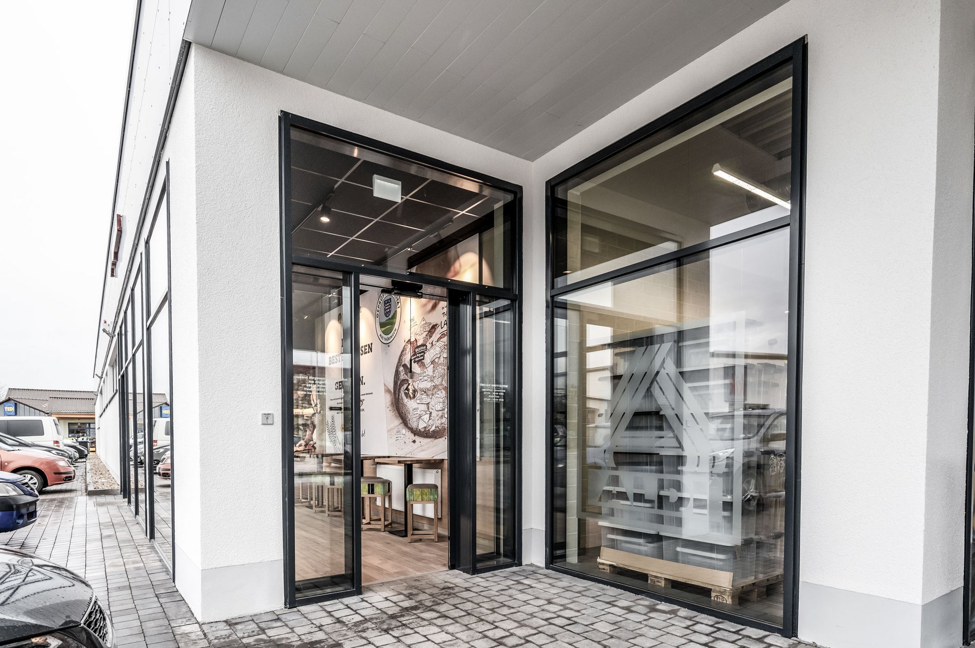 Bäckerei in Apolda mit einer automatischen Schiebetür