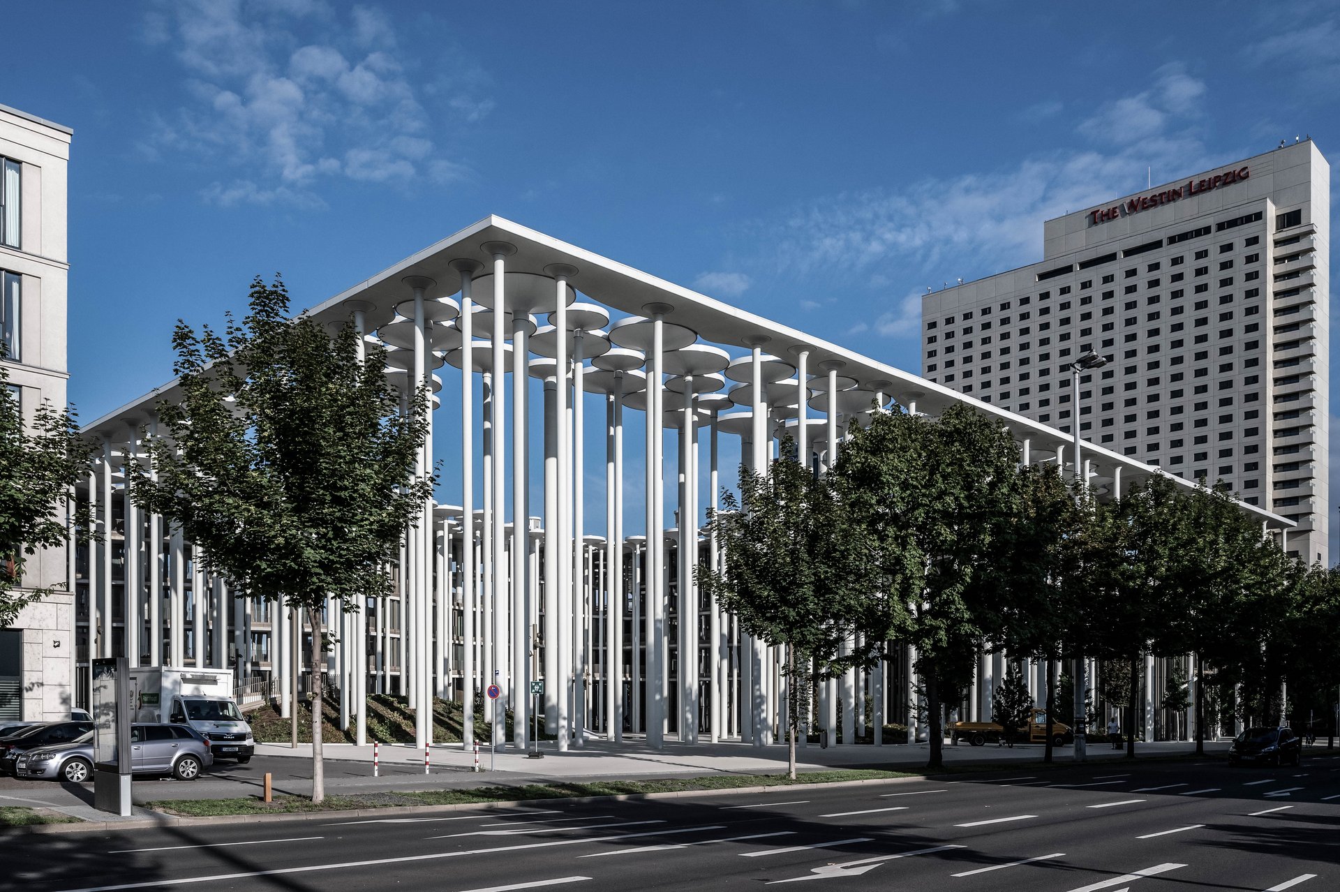 Gebäude der sächsischen Aufbaubank in Leipzig