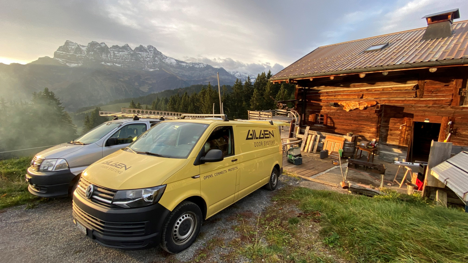 Porte du Soleil, Chalet Projekt automatische Türen